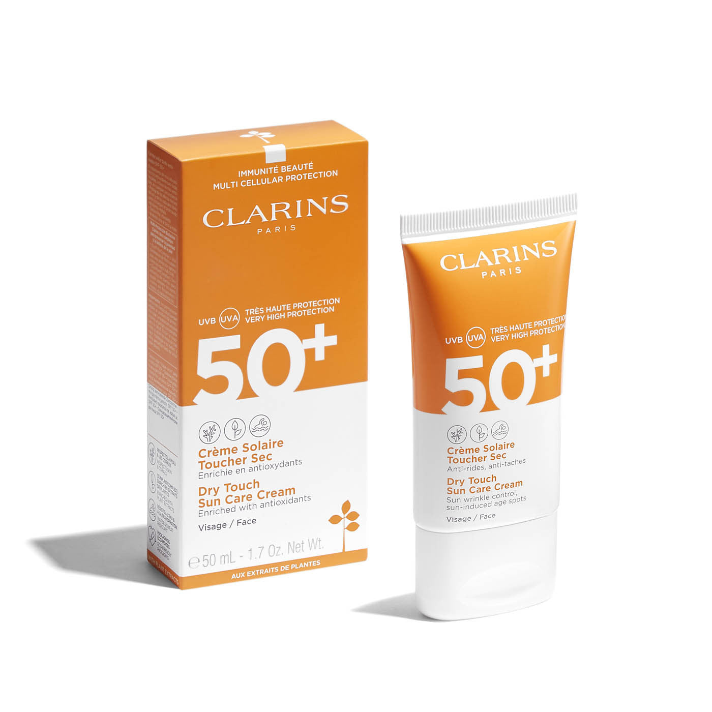 Crème Solaire Toucher Sec Visage SPF50+ - 1CL899SO33003-3380810304848_02