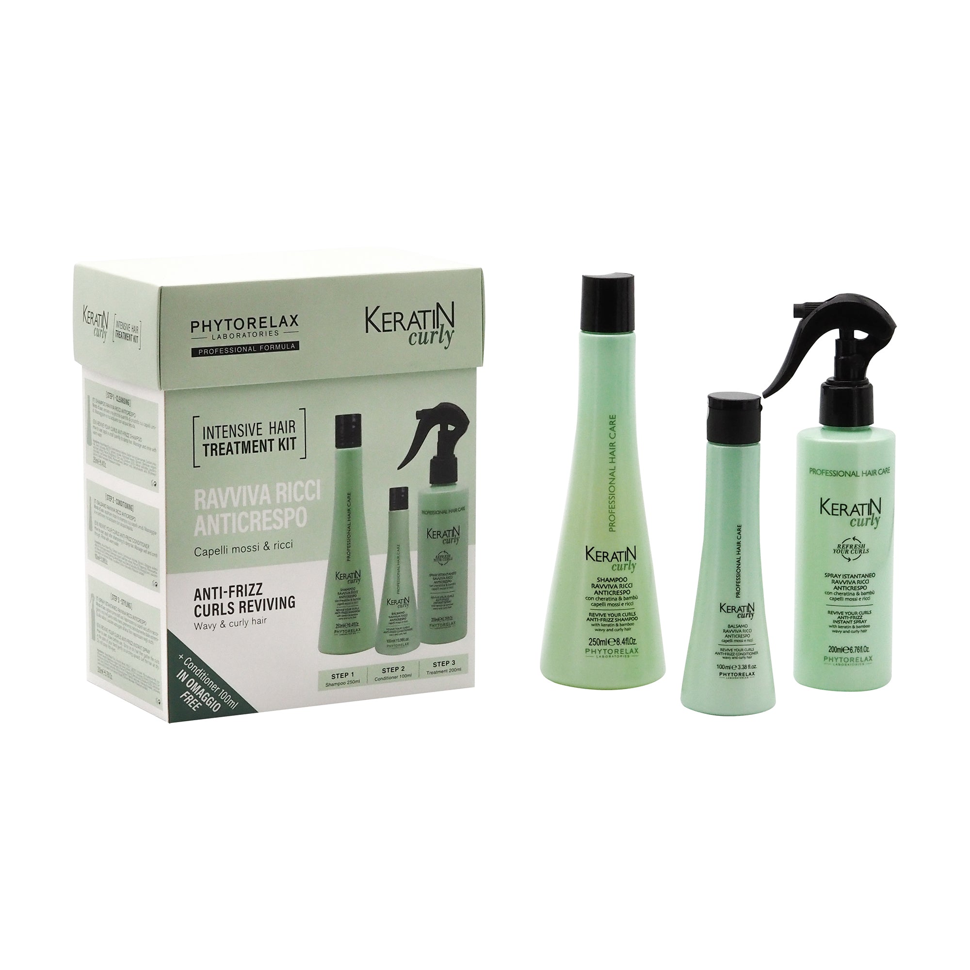 Gift Box Professional Hair Care Keratin Curly