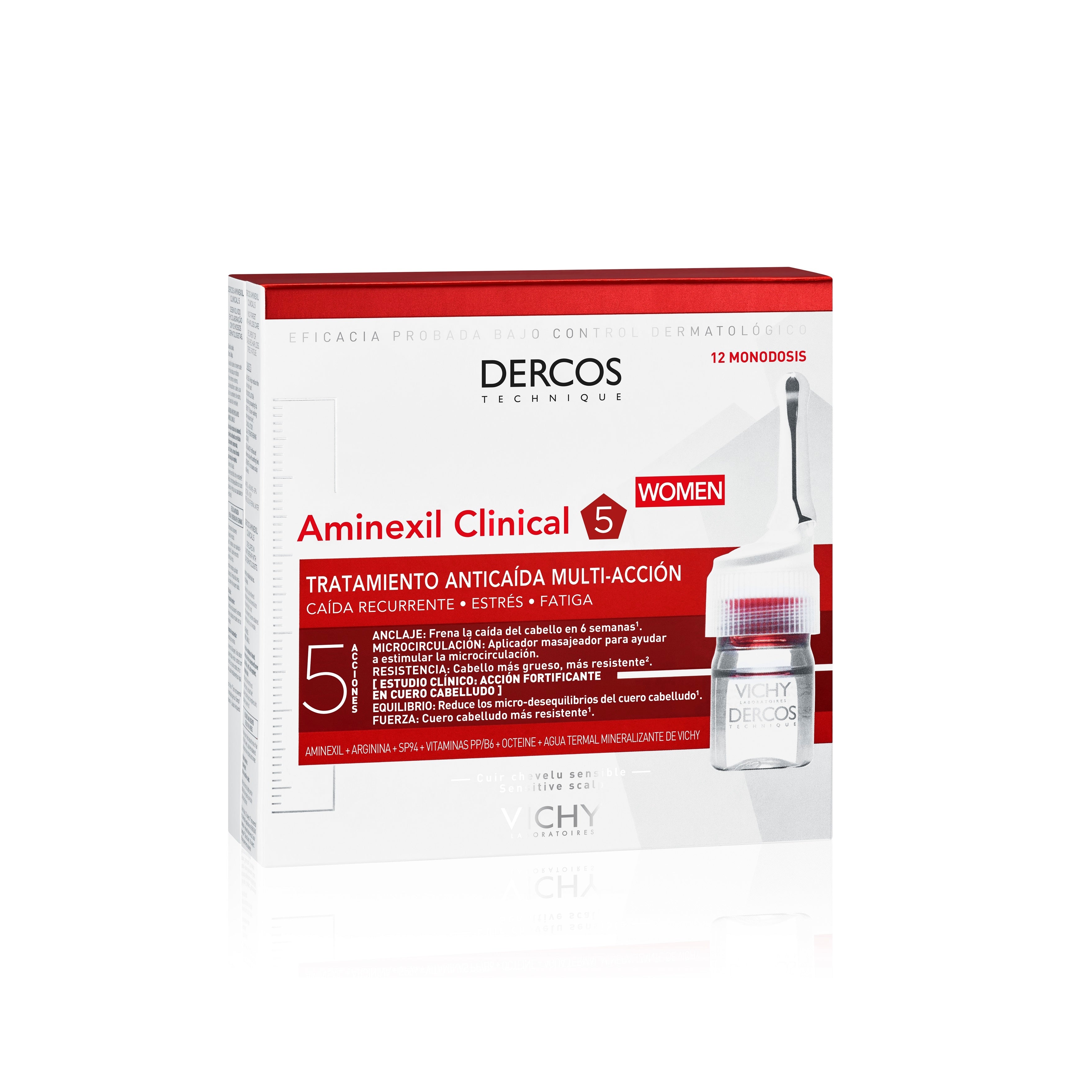 Dercos Aminexil trattamento anticaduta donna 12 fiale - 1VH0000000090-3337875525947_01