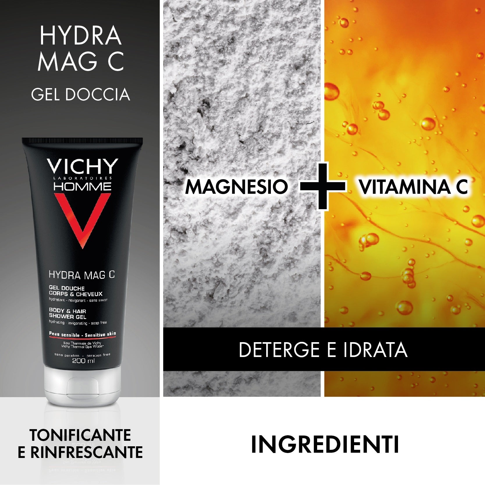 Pochette Uomo con Gel Doccia Hydra Mag C + Schiuma Da Barba Sensi Shave - 1VH0000000203-8054800594544_04