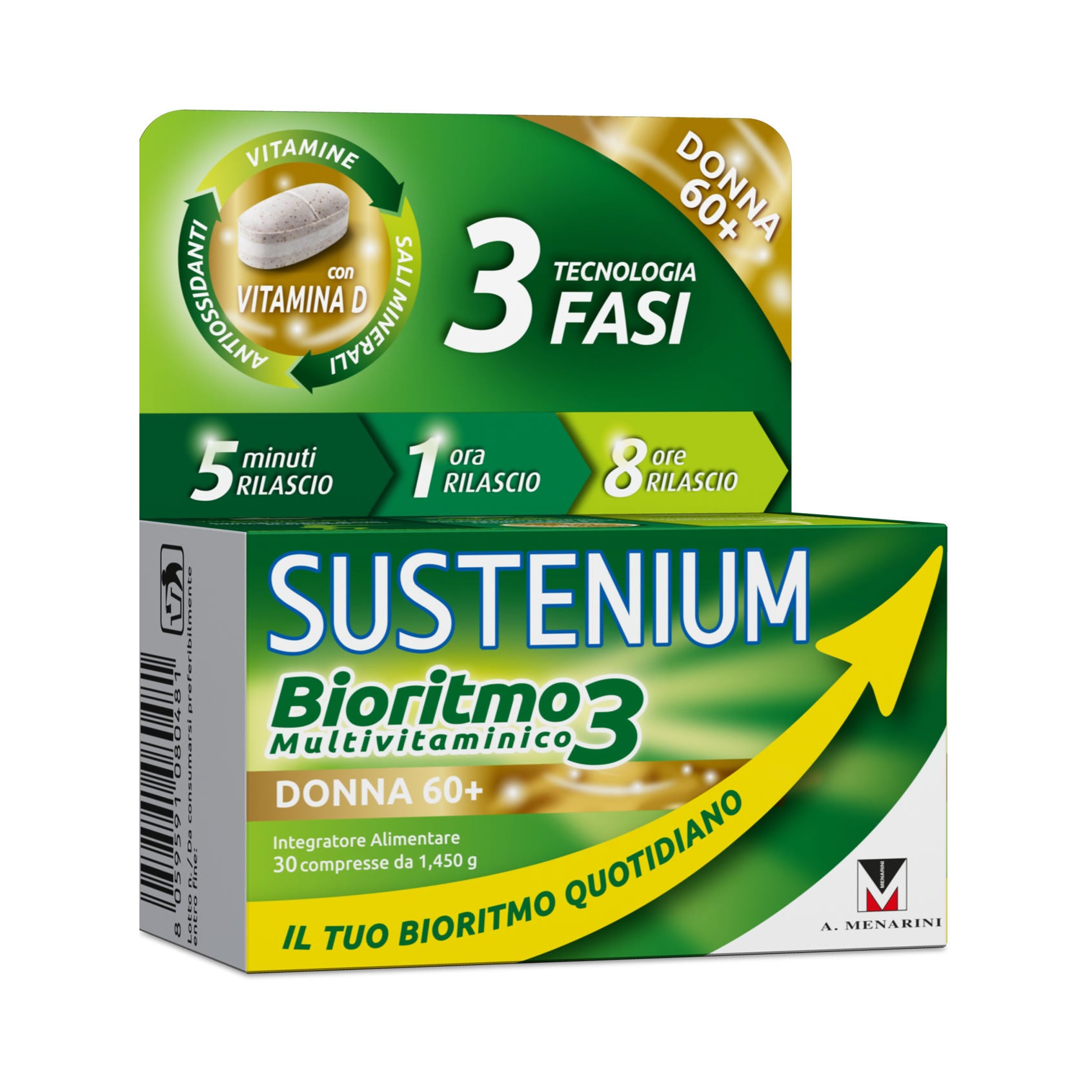 Menarini Sustenium Donna 60+ Bioritmo3 Multivitaminico 30 Compresse