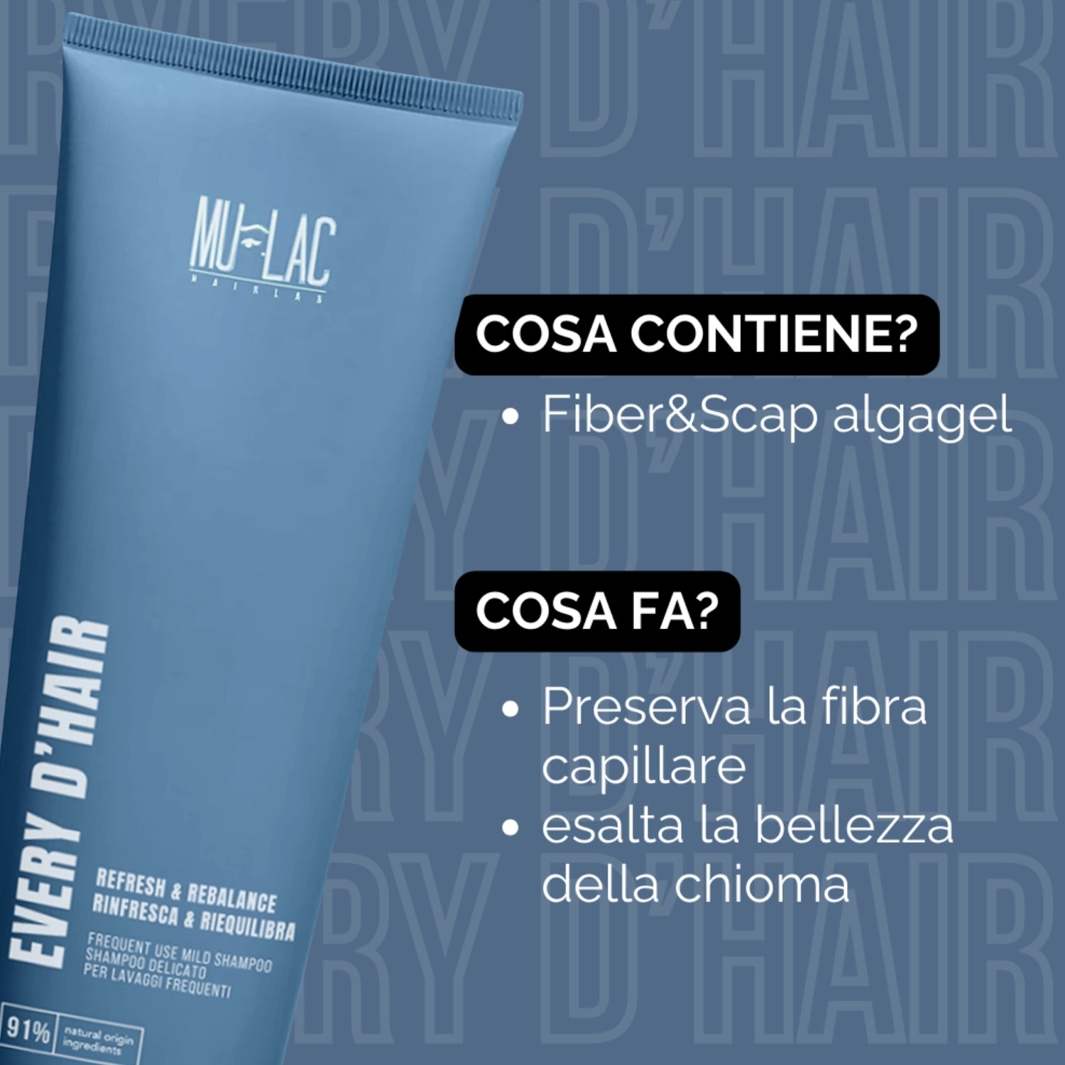 EVERY D'HAIR RINFRESCA & RIEQUILIBRA - Shampoo Delicato Per Lavaggi Frequenti - 2MLPPPEV10001-8050628550618_04