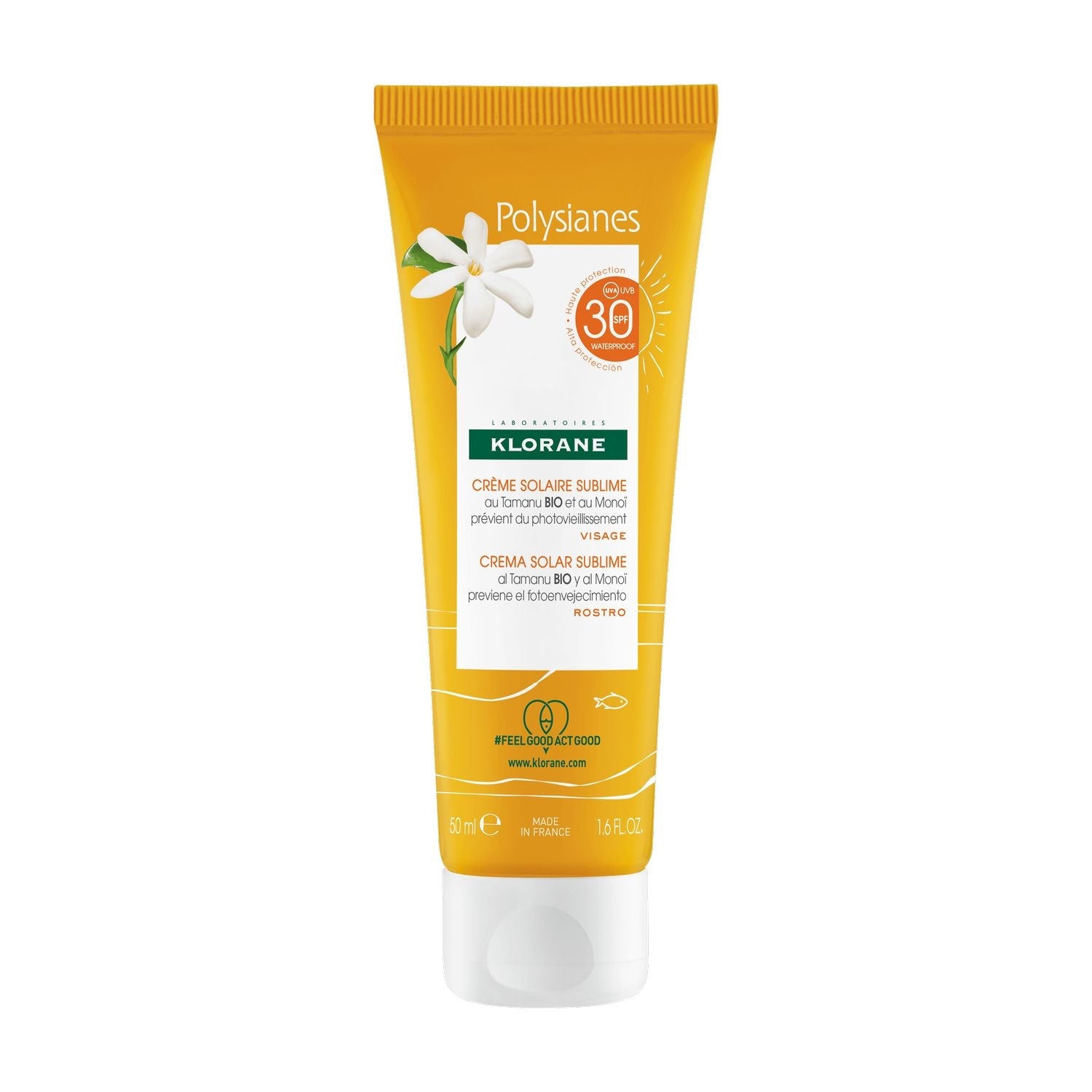 Crema Solare Sublime Viso SPF30 al Tamanu BIO e Monoï