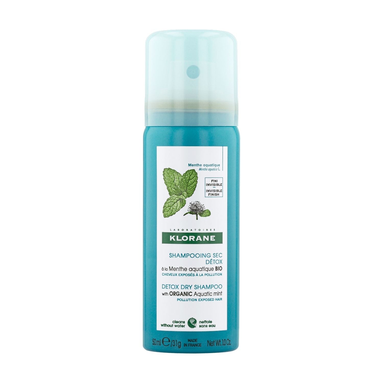 Shampoo Secco Detox alla Menta Acquatica BIO