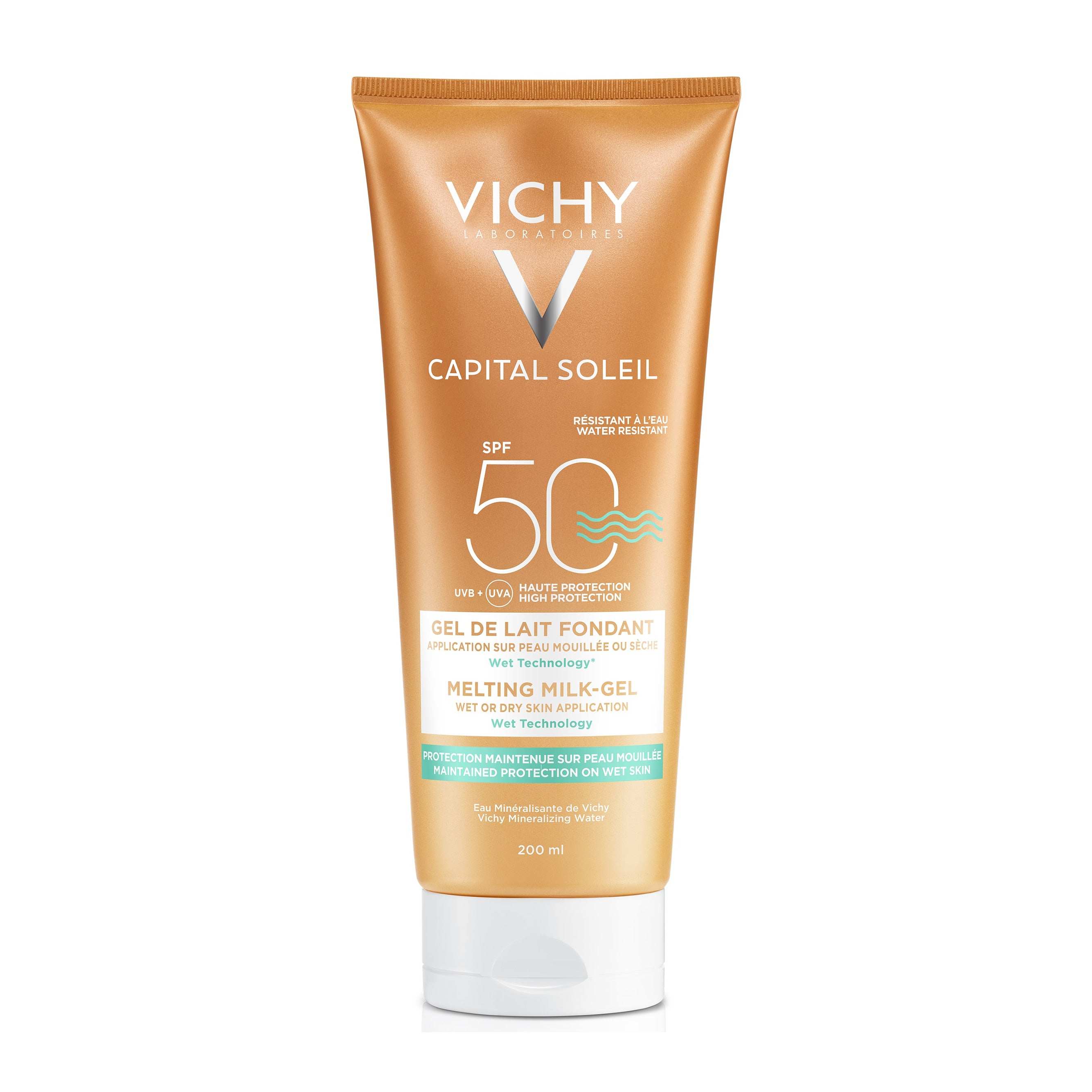 Capital Soleil Gel Pelle Bagnata SPF 50