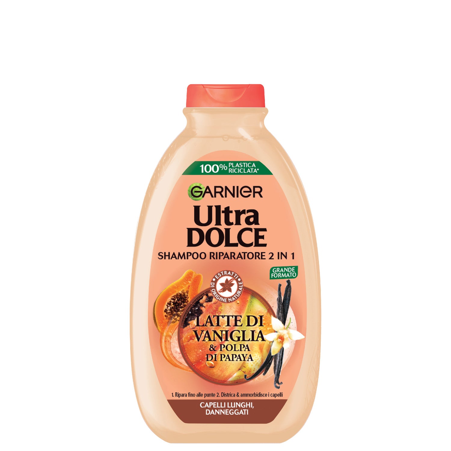 Shampoo Latte di Vaniglia e Polpa di Papaya