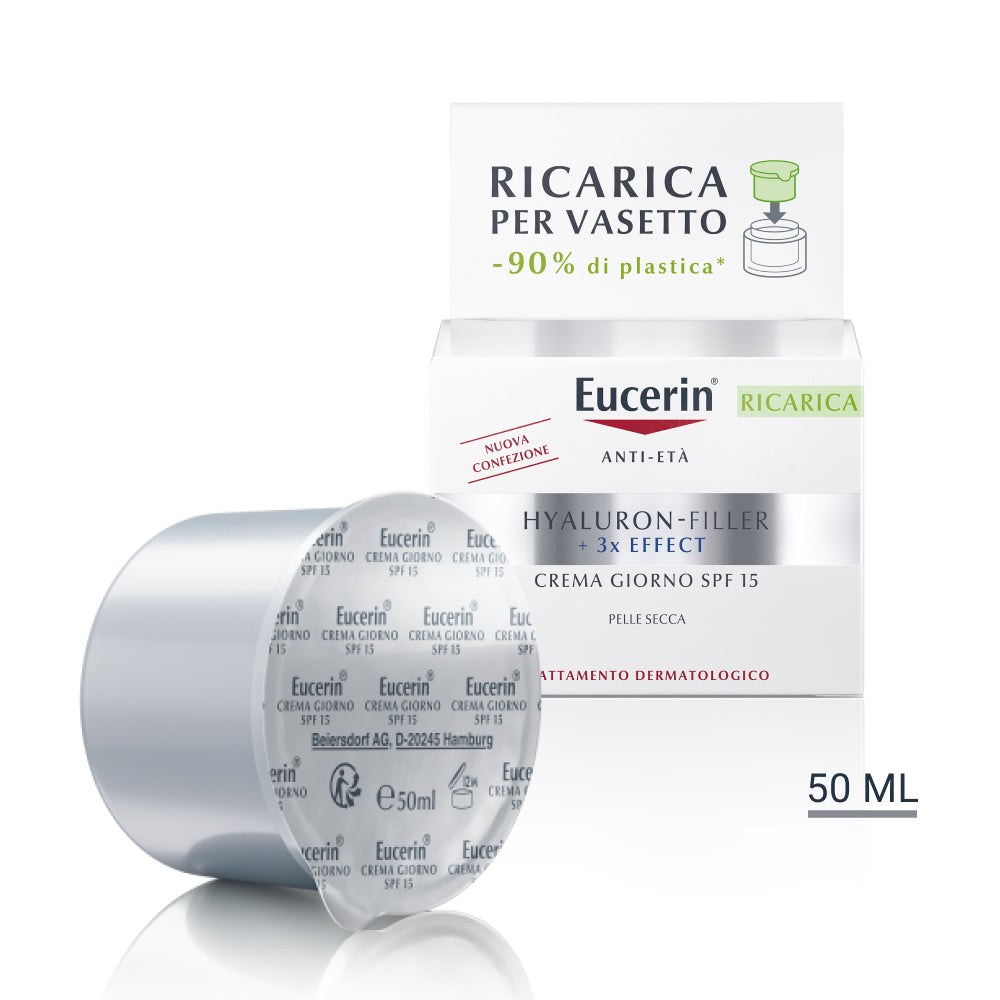 Ricarica Hyaluron-Filler +3x Effect Crema Giorno SPF15 per Pelle Secca