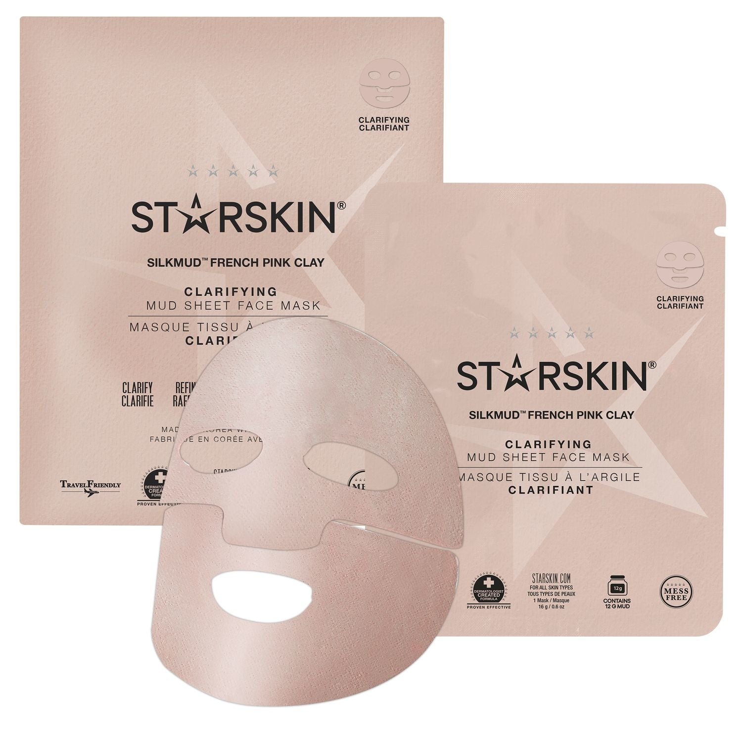 SILKMUD™ Pink French Clay Purifying Mud Sheet Mask