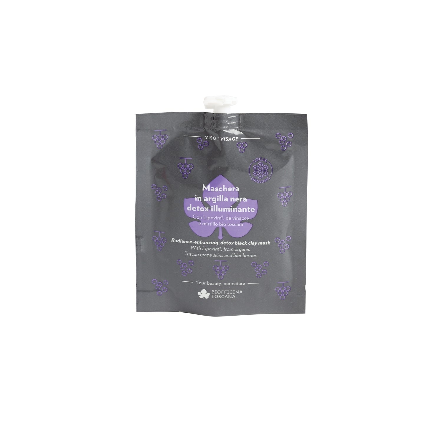 Maschera in argilla nera detox illuminante