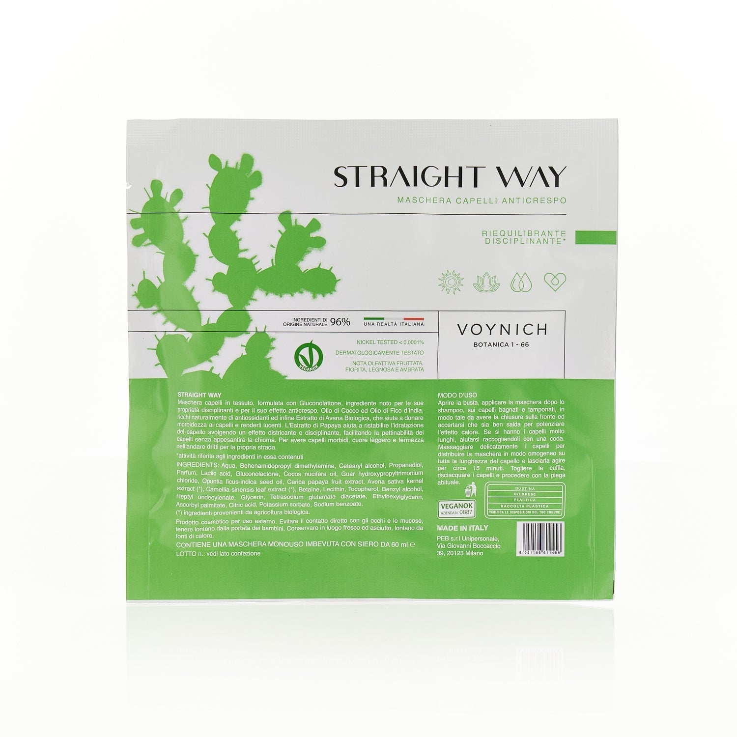 STRAIGHT WAY Maschera Capelli Anticrespo