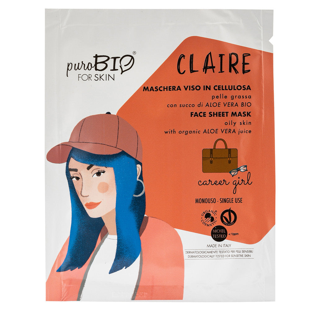 CLAIRE Maschera Viso In Tessuto - Pelle Grassa - CAREER GIRL