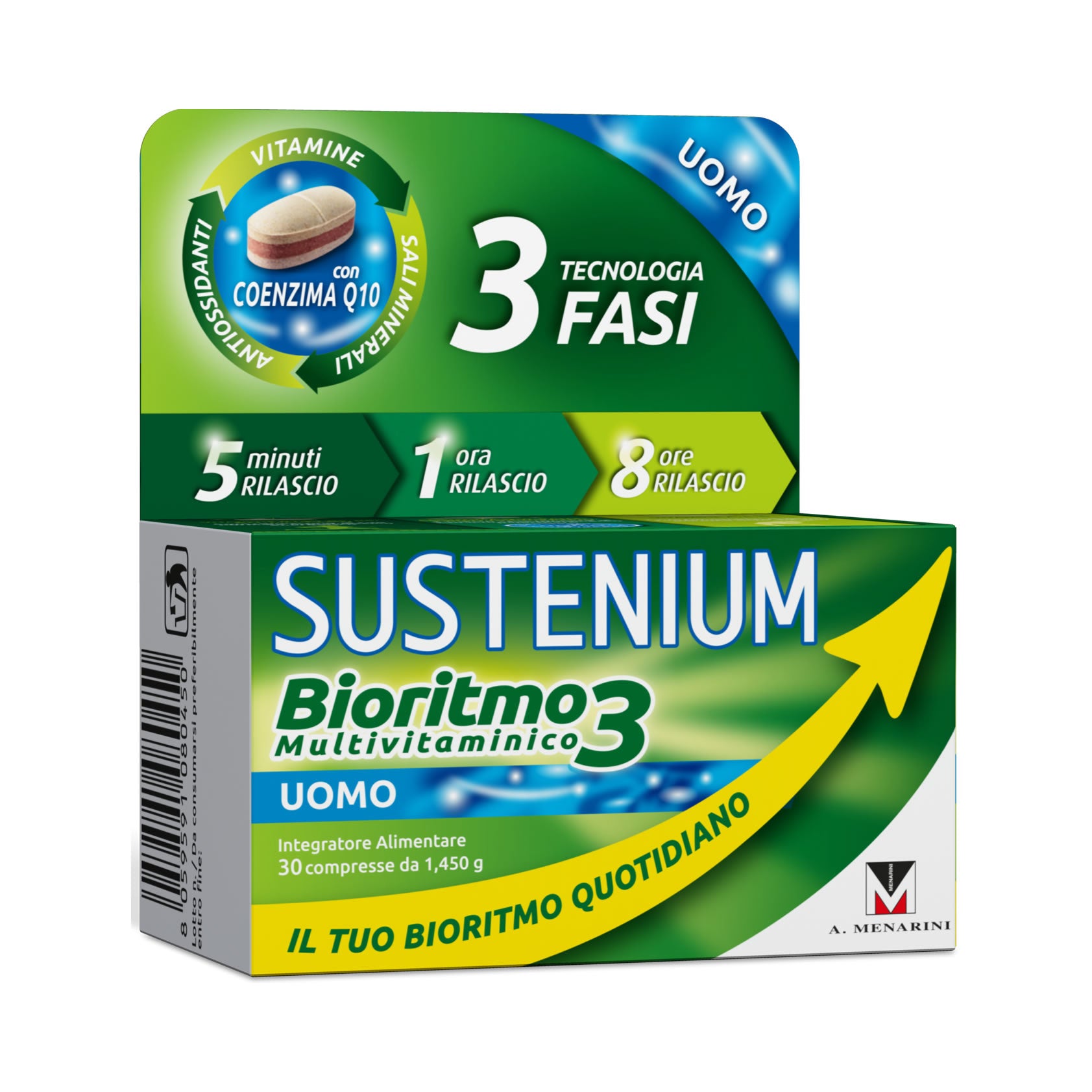 Menarini Sustenium Uomo Bioritmo3 Multivitaminico 30 Compresse